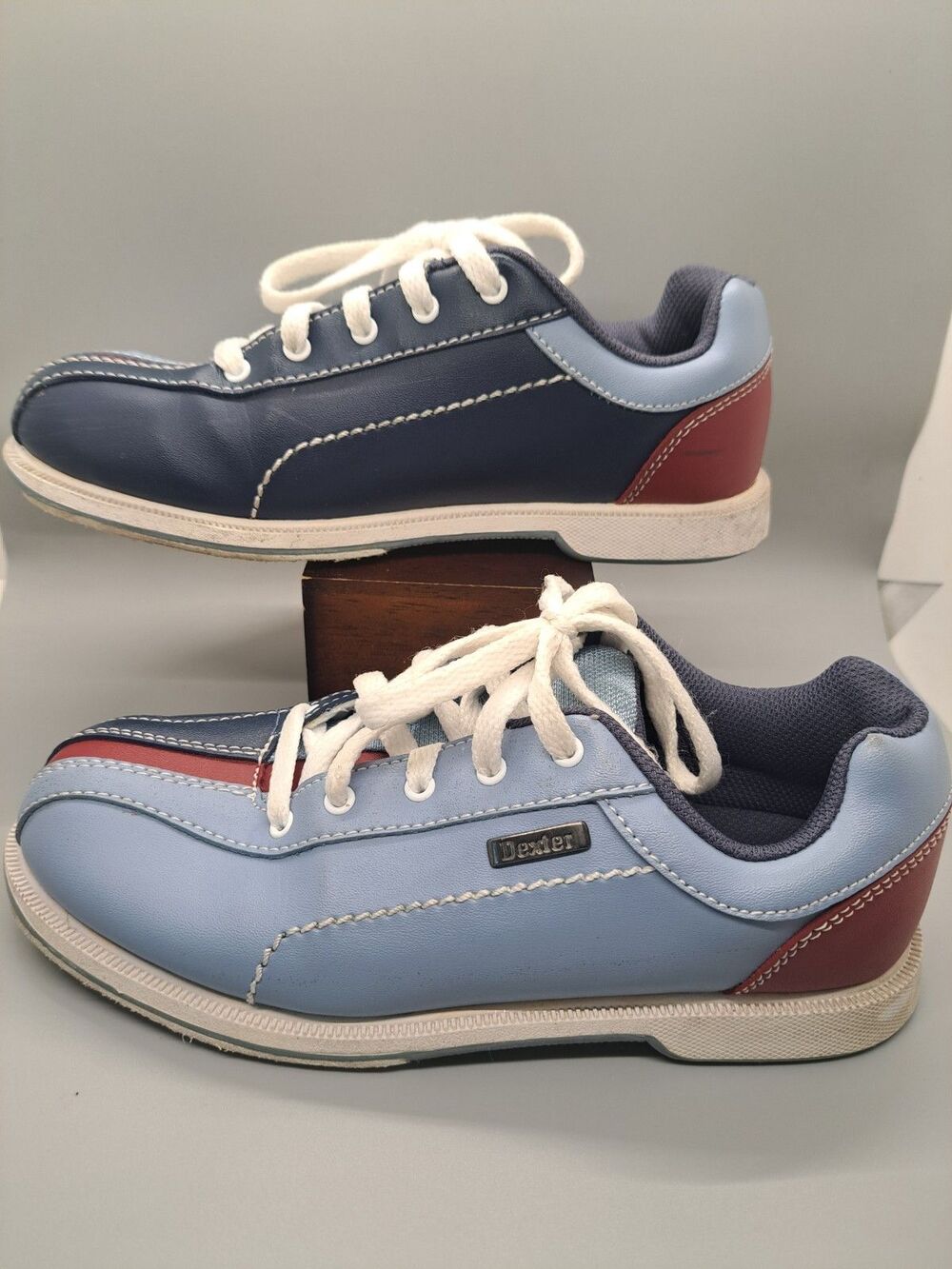 Dexter Women's Bowling Shoes Slide-Rite Lace-Up Blue Red White US 6.5 B4422-18